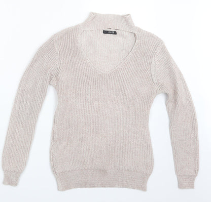 Quiz Womens Pink  Knit Pullover Jumper Size S