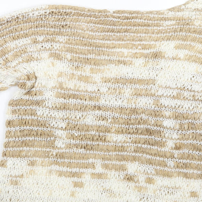 Next Womens Beige  Knit Pullover Jumper Size M