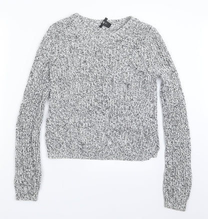 H&M Womens Black  Knit Pullover Jumper Size M