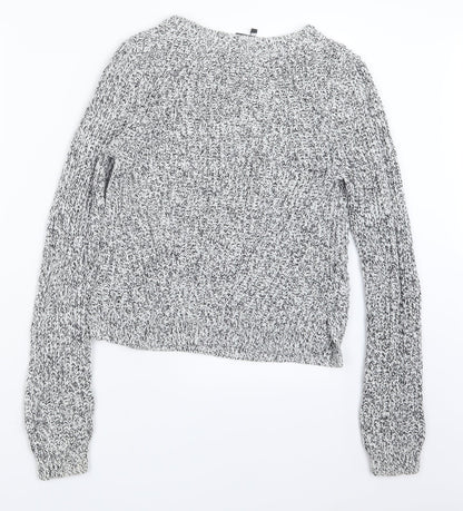 H&M Womens Black  Knit Pullover Jumper Size M