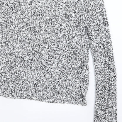 H&M Womens Black  Knit Pullover Jumper Size M