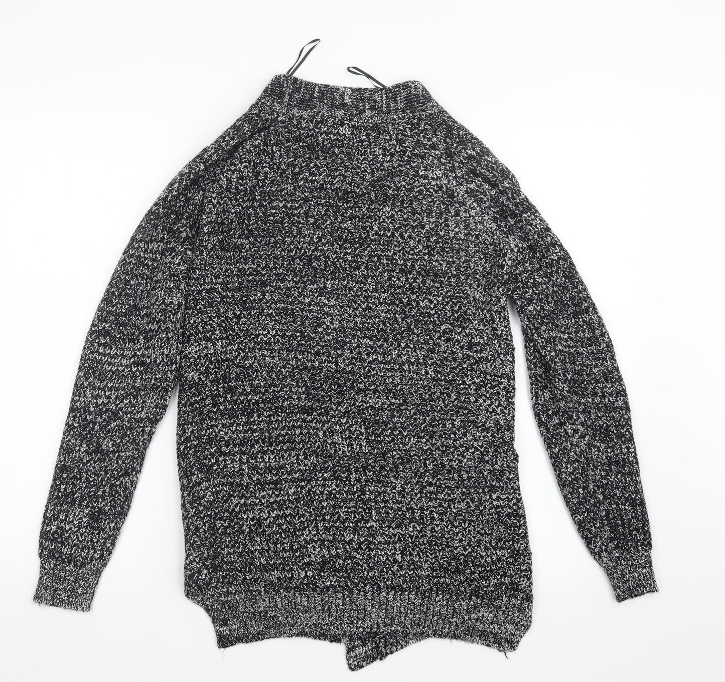Papaya Womens Black  Knit Cardigan Jumper Size S