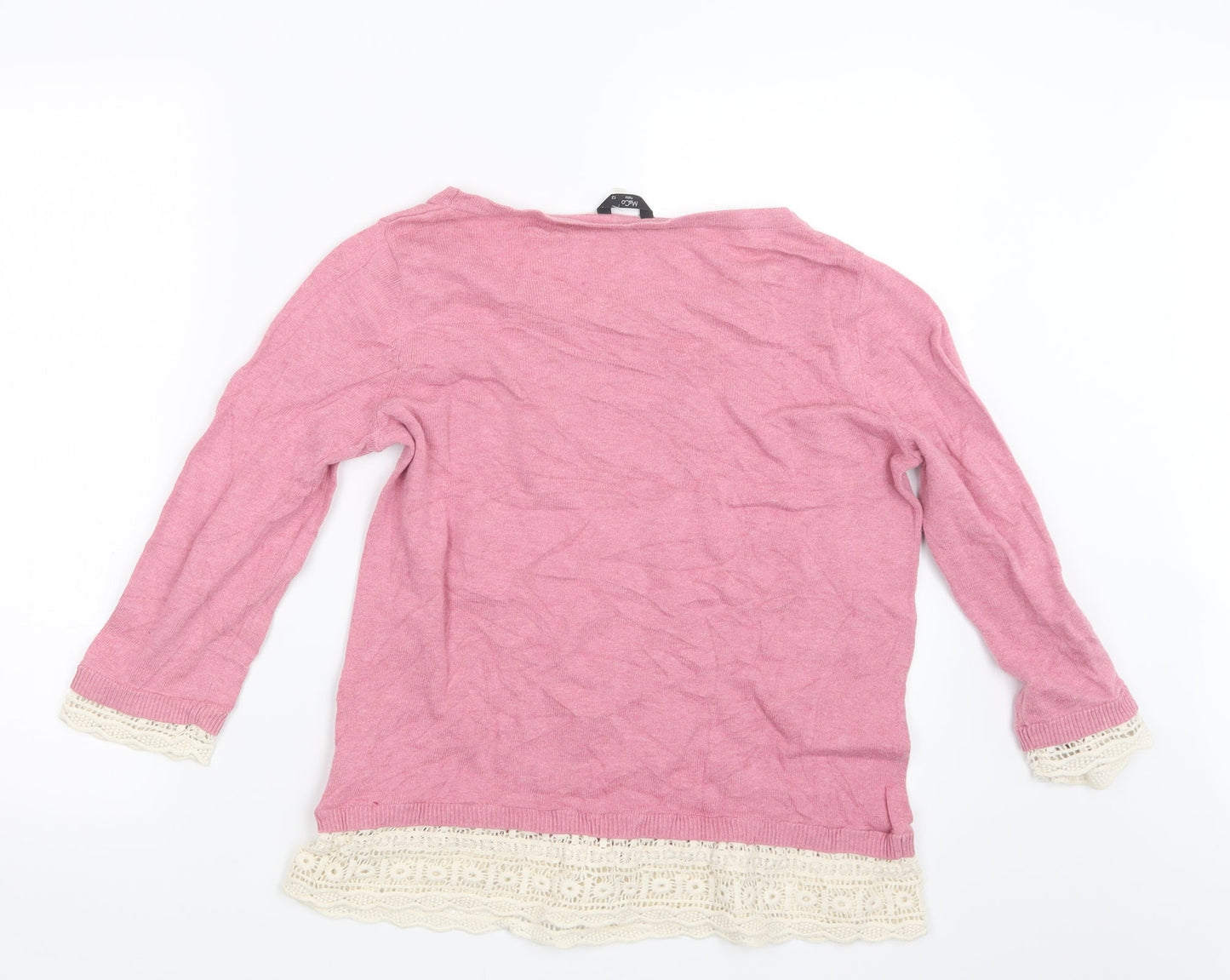 M&Co Womens Pink  Knit Pullover Jumper Size 12