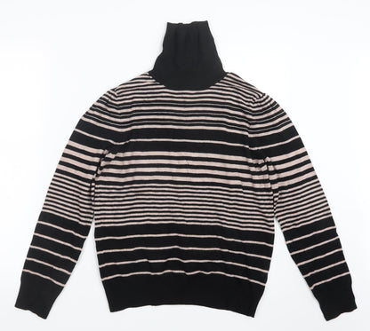 Classics Womens Black Striped  Pullover Jumper Size 14