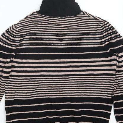 Classics Womens Black Striped  Pullover Jumper Size 14