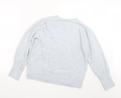 Preloved Dorothy Perkins Womens Blue  Knit Pullover Jumper Size 16 - Back
