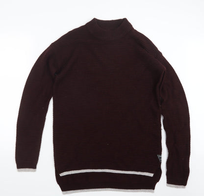 Cyn Cal Mens Purple  Knit Pullover Jumper Size M