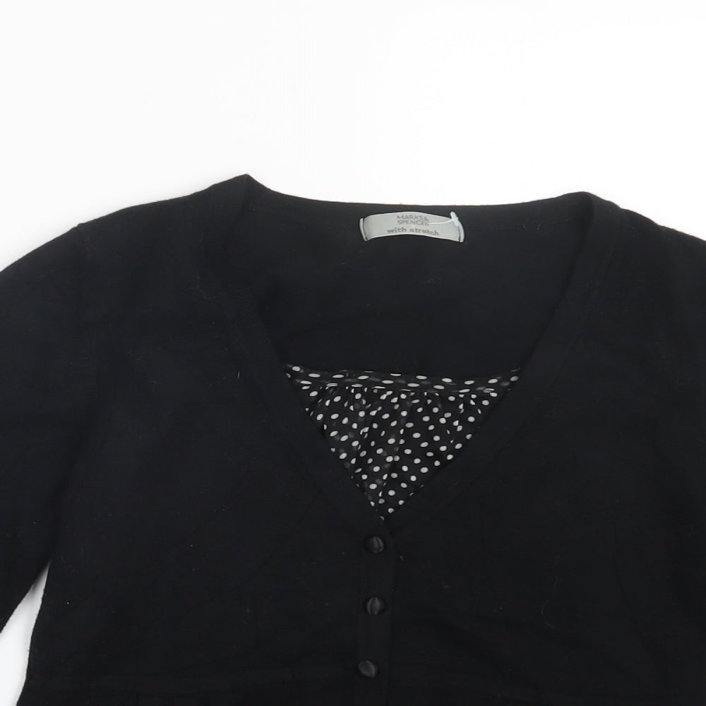 Marks and Spencer Womens Black  Knit Pullover Jumper Size 10