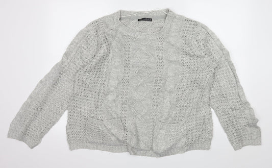 Atmosphere Womens Grey  Knit Pullover Jumper Size 18