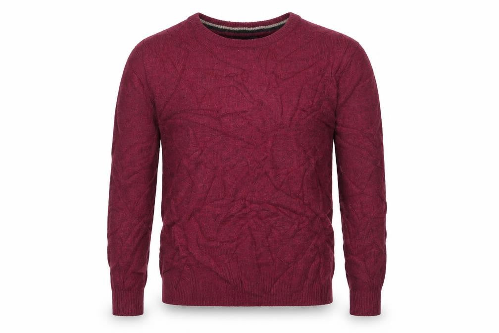 Easy Mens Purple  Knit Pullover Jumper Size M
