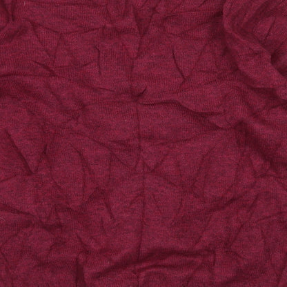 Brand and care label for Easy men’s purple knit jumper, size M