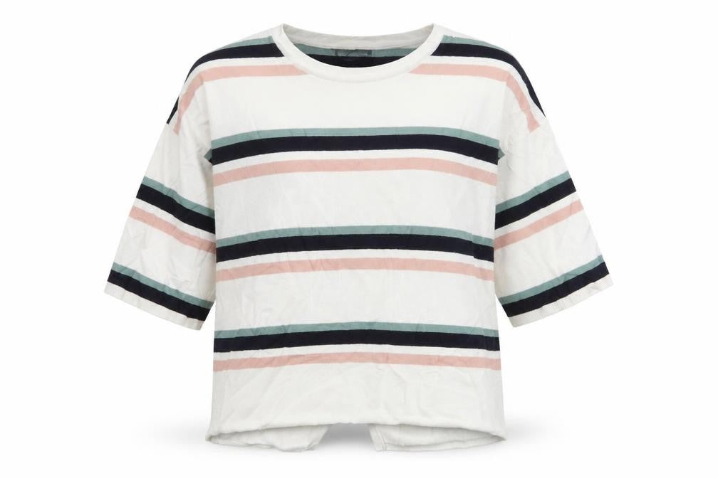 Marks & Spencer Womens Ivory Striped Knit Pullover Jumper Size L