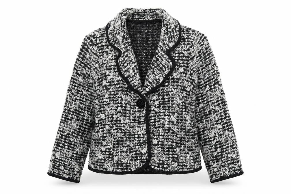 Country Casuals Womens Black Knit Jacket Size L