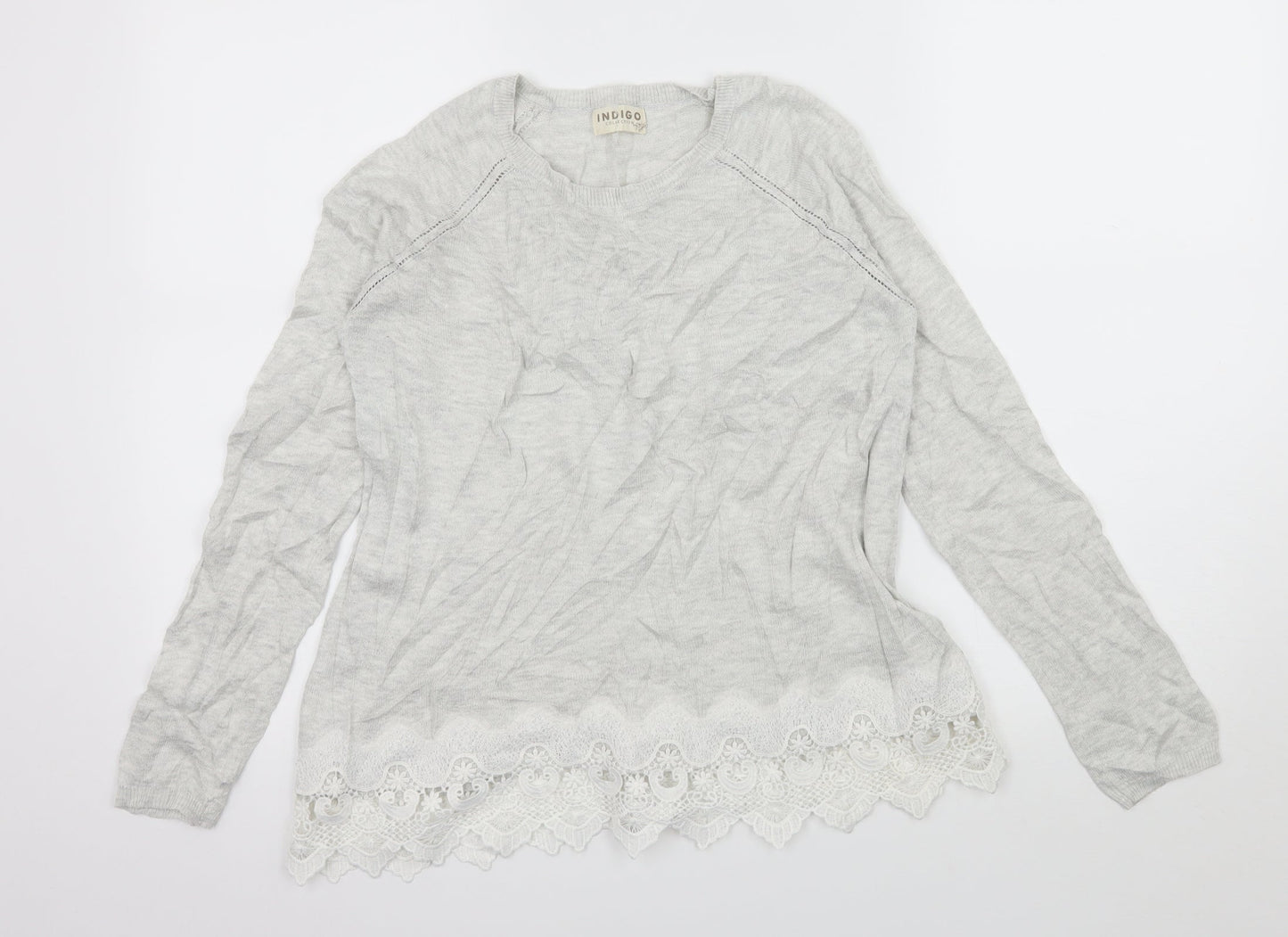 Marks and Spencer Womens Grey  Knit Pullover Jumper Size 10