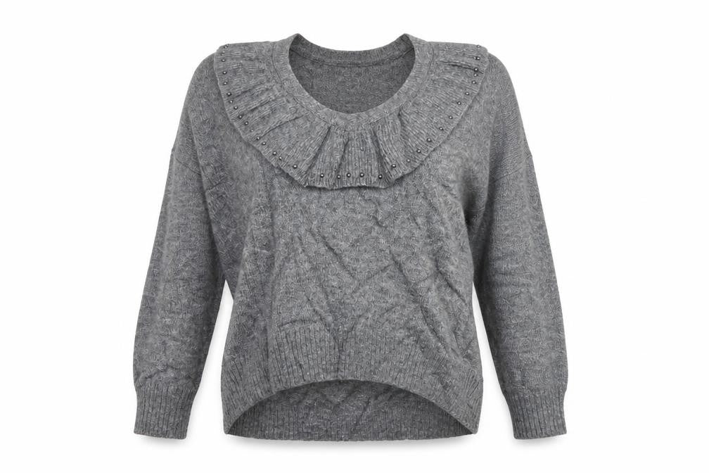 River Island Womens Grey  Knit Pullover Jumper Size M