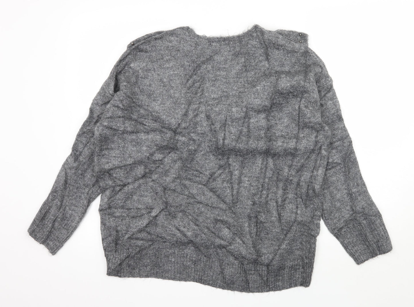 River Island Womens Grey  Knit Pullover Jumper Size M