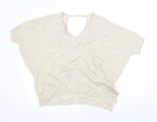 River Island Womens Ivory   Pullover Jumper Size 12  - Cut out back