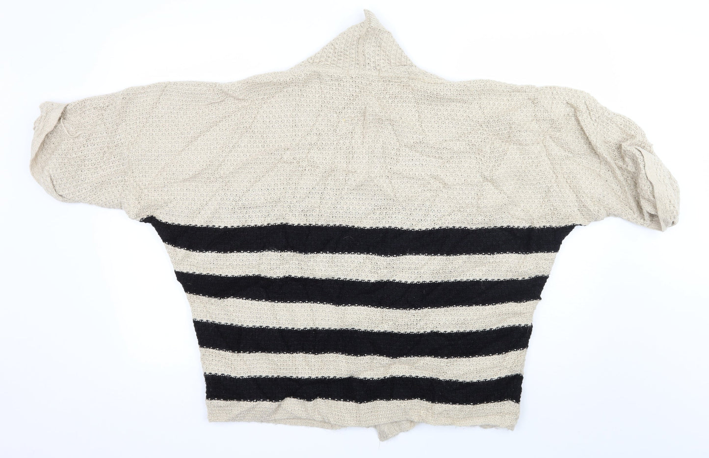 Atmosphere Womens Beige Striped Knit Cardigan Jumper Size 12