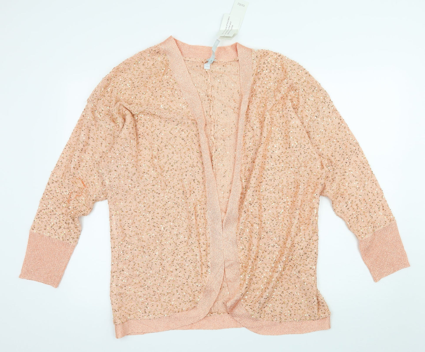 Note Womens Orange  Knit Cardigan Jumper Size 16