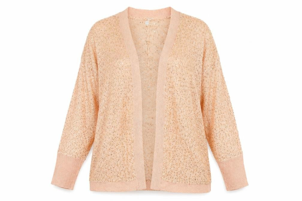 Note Womens Orange  Knit Cardigan Jumper Size 16