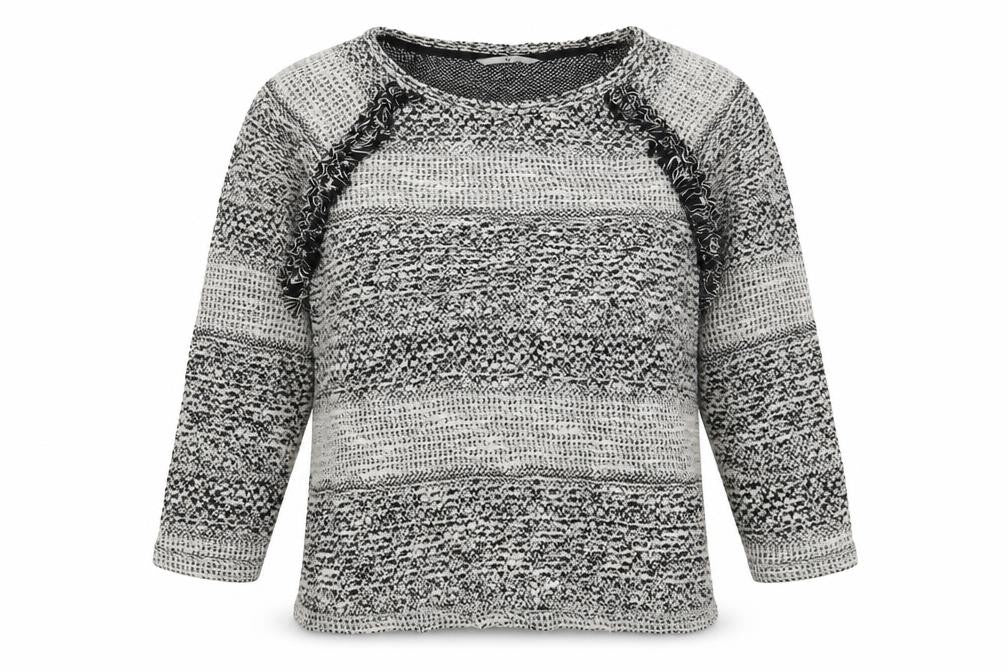 TU Womens Grey Striped Knit Cardigan Jumper Size 14