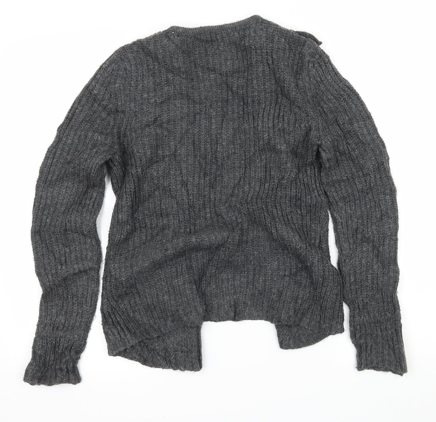 Marks and Spencer Womens Grey  Knit Cardigan Jumper Size 8