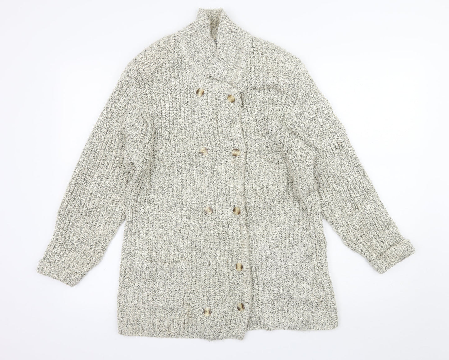 HONEY Womens Ivory  Knit Cardigan Jumper Size S