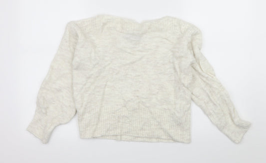 Marks and Spencer Womens Ivory  Knit Pullover Jumper Size S