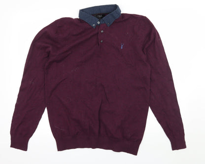 Next Womens Purple  Knit Pullover Jumper Size L