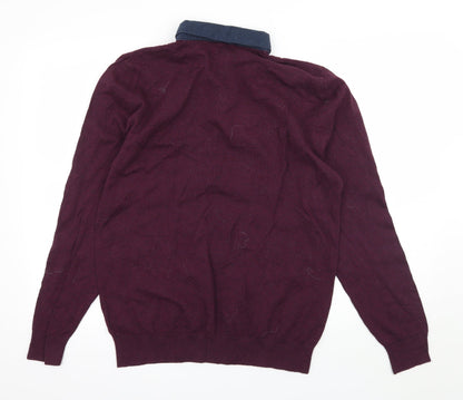 Next Womens Purple  Knit Pullover Jumper Size L