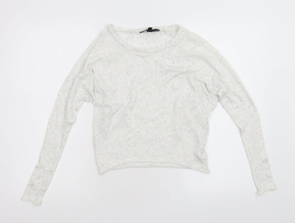Topshop Womens White   Pullover Jumper Size 4