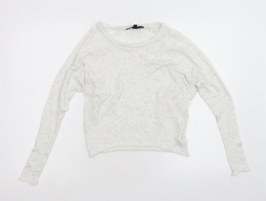 Topshop Womens White   Pullover Jumper Size 4