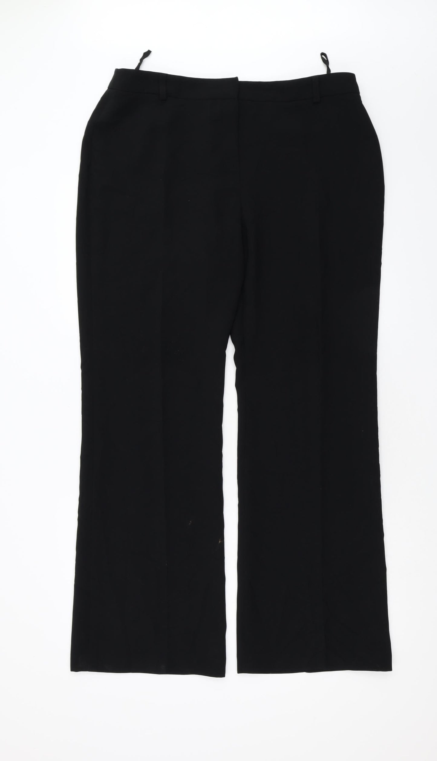 Preworn Womens Black   Trousers  Size 16 L29 in