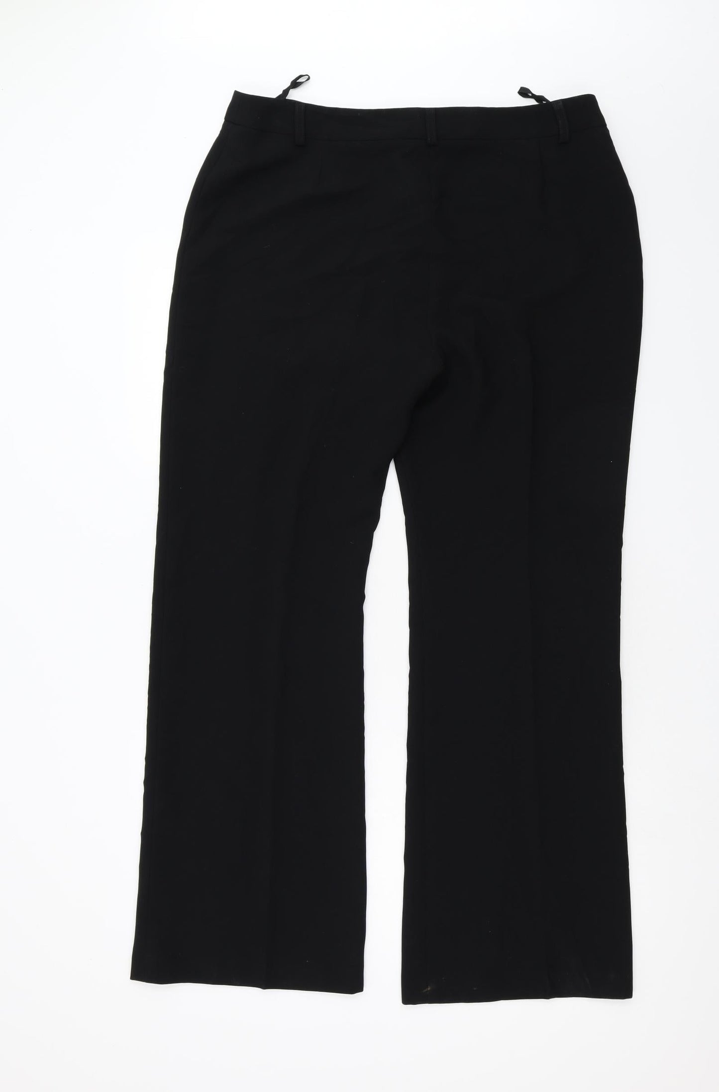 Preworn Womens Black   Trousers  Size 16 L29 in