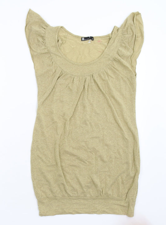 Miso Womens Gold   Basic T-Shirt Size 10