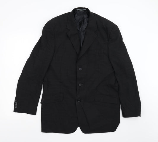 NEXT Mens Black Check  Jacket Suit Jacket Size 40
