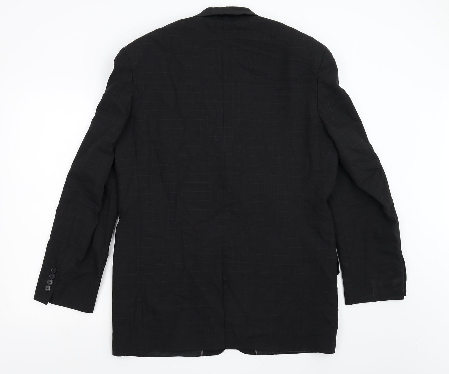 NEXT Mens Black Check  Jacket Suit Jacket Size 40