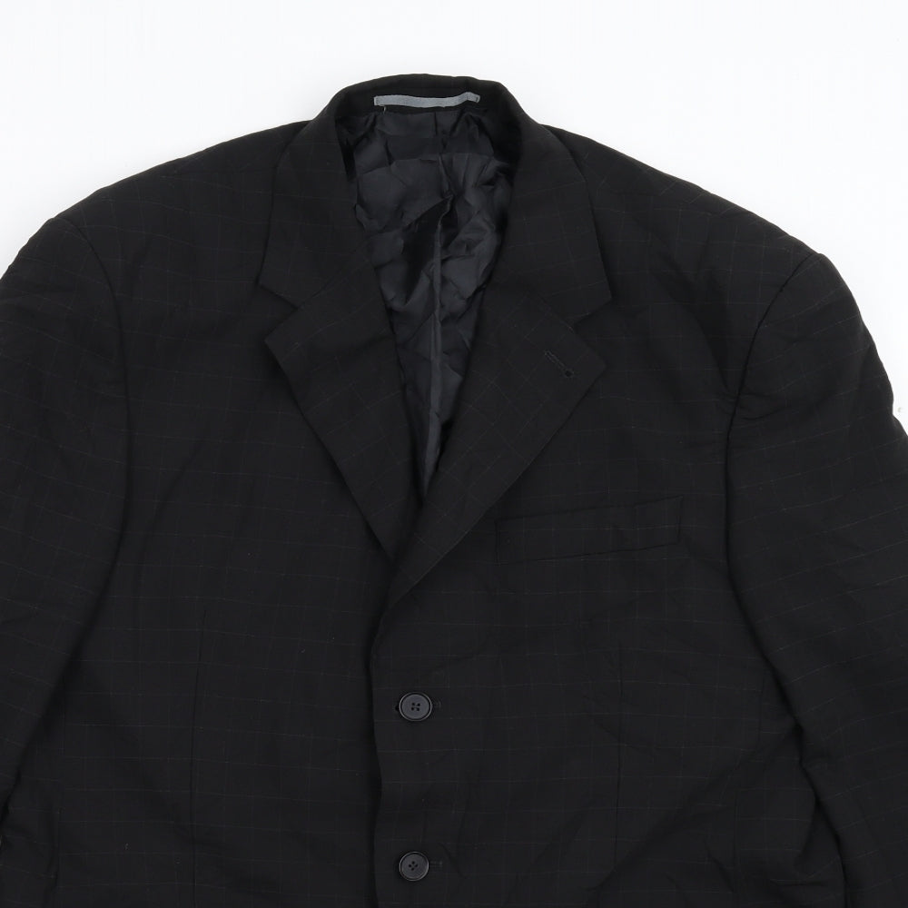 NEXT Mens Black Check  Jacket Suit Jacket Size 40