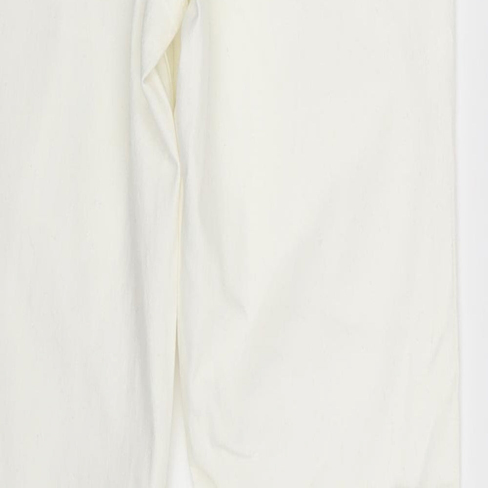 Denim & Co. Womens Ivory  Denim Skinny Jeans Size 10 L26.5 in