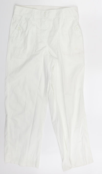 Bonmarché Womens White Sweatpants Trousers Size 10 L25 in