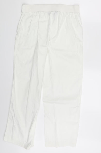 Bonmarché Womens White Sweatpants Trousers Size 10 L25 in