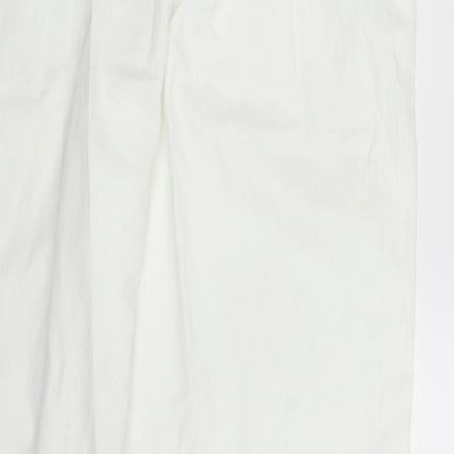 Bonmarché Womens White Sweatpants Trousers Size 10 L25 in
