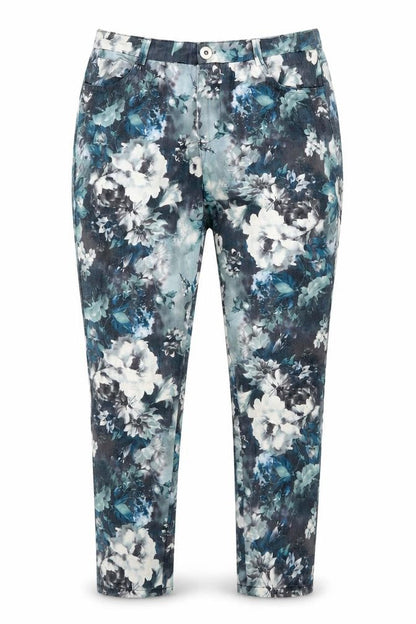 Rut & Circle Womens Multicoloured Floral  Capri Trousers Size 10 L24 in