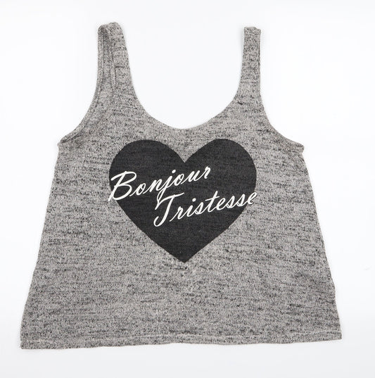 Divided Womens Grey   Basic Tank Size M