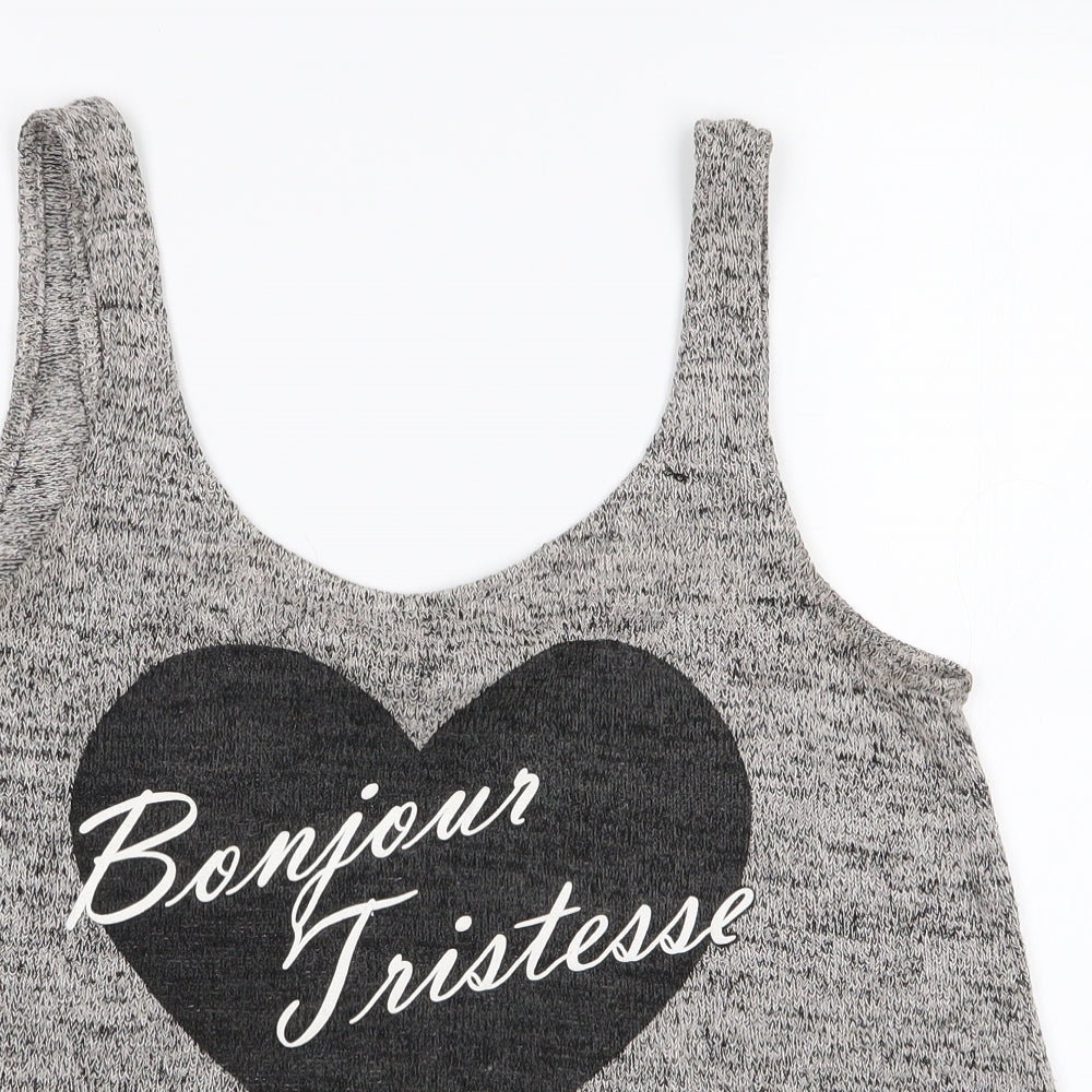 Divided Womens Grey   Basic Tank Size M