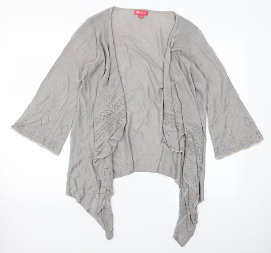 Monsoon Womens Grey  Knit Cardigan Jumper Size M
