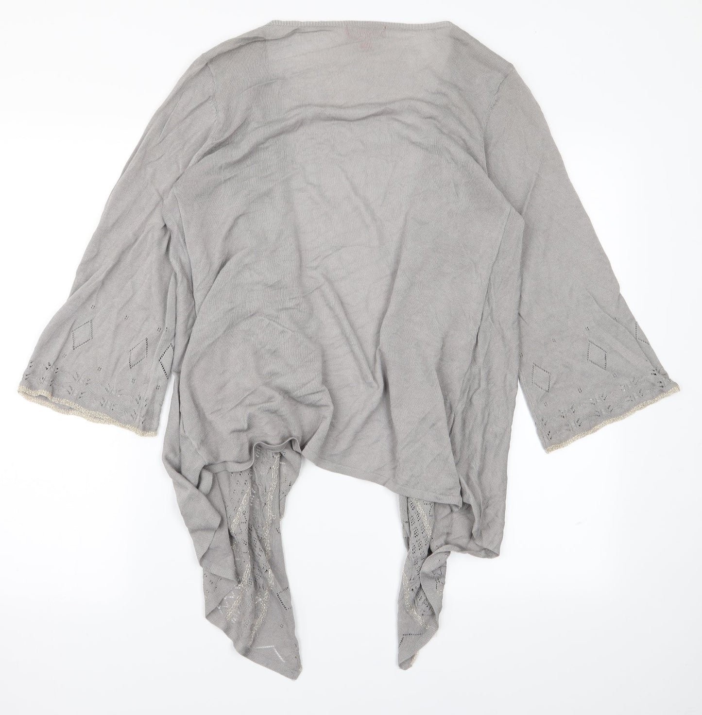 Monsoon Womens Grey  Knit Cardigan Jumper Size M