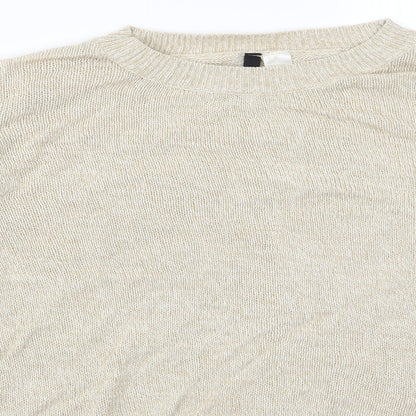 Divided Womens Beige  Knit Pullover Jumper Size M