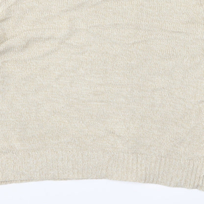 Divided Womens Beige  Knit Pullover Jumper Size M