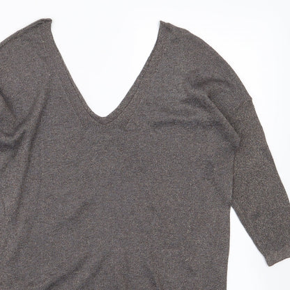 Next Womens Silver  Knit Bodycon  Size 8